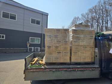  대현에벤에셀, 산불피해지역에 건강식품 기부